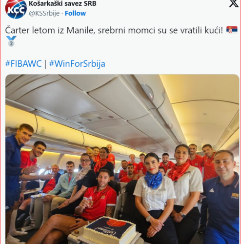 KSS OBJAVIO SLIKU IZ AVIONA, SIMANIĆ PORED PEŠIĆA