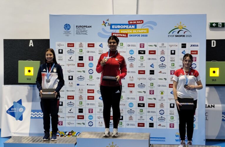 ANASTASIJA ŽIVKOVIĆ SREBRNA PUŠKOM NA EVROPSKOM OLIMPIJSKOM FESTIVALU MLADIH