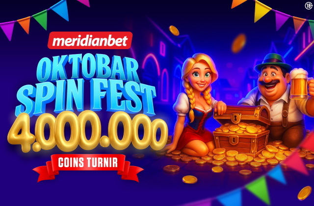 NOVIH MILION DINARA JE U IGRI – OKTOBAR SPIN FEST  SE NASTAVLJA I DONOSI COINS TURNIR