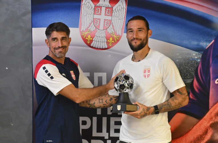 NEMANJA GUDELJ DOBITNIK DIJAMANTSKE LOPTE ZA 75 ODIGRANIH UTAKMICA U DRESU NACIONALNOG TIMA